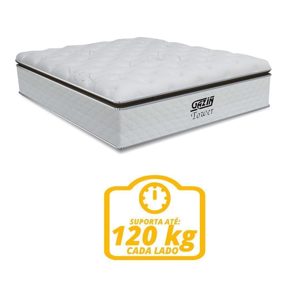 Colchão De Molas Ensacadas 1,93M King Branco / Marrom - 3