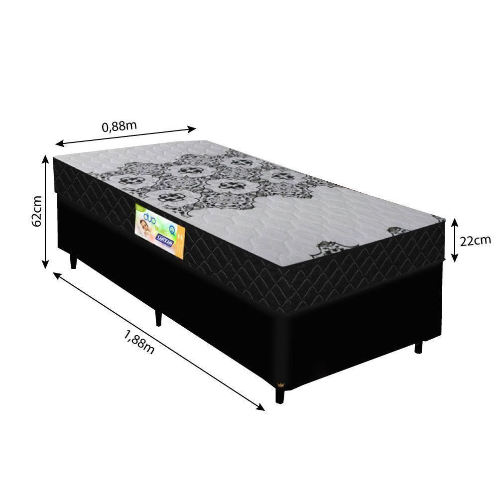 Colchão De Espuma D33 Firme Solteiro 0,88m Preto - 5