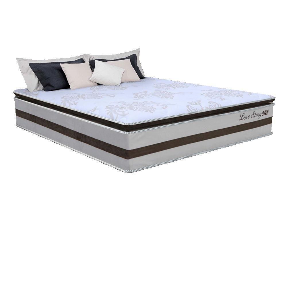 Colchão De Molas Ensacadas 1,93M King Branco/Marrom - 1