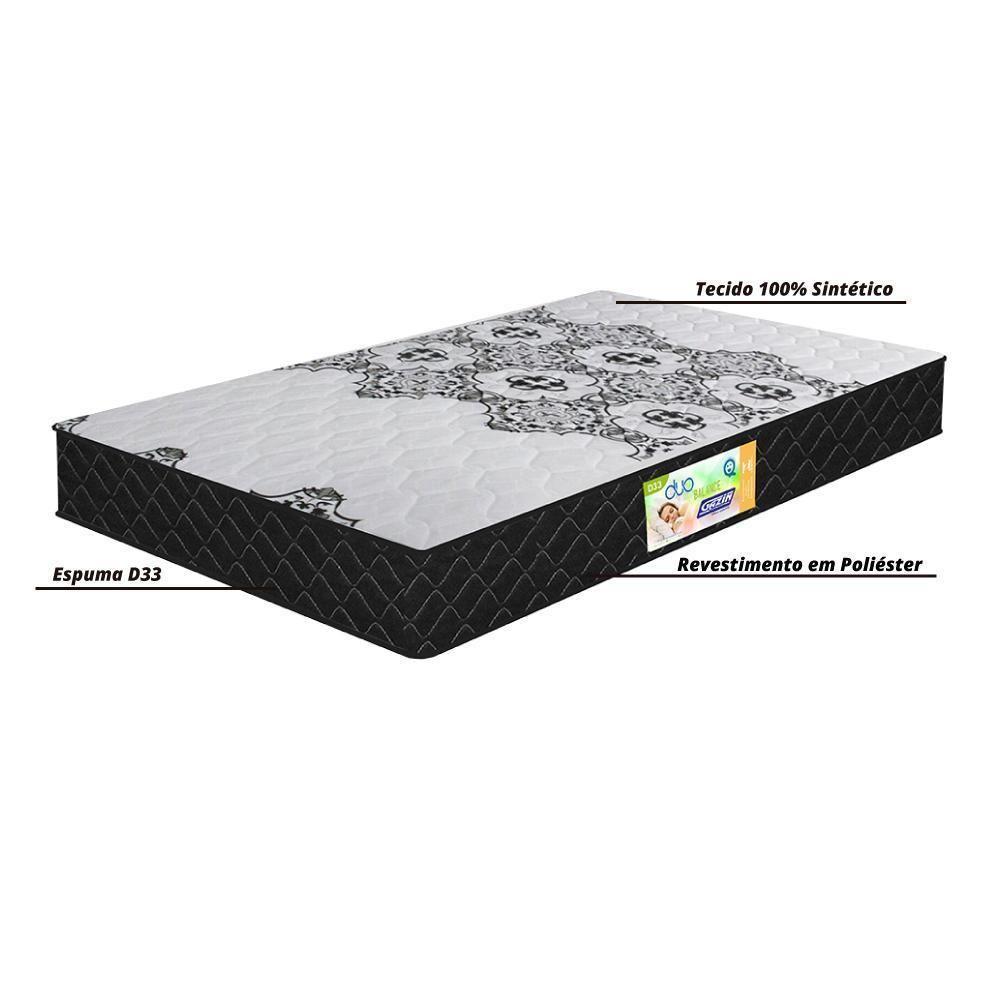 Colchão De Espuma D33 Solteiro 0,88m Duo Balance Gazin Preto Preto - 3