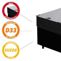 Colchão De Espuma D33 Firme Casal 1,38m 22cm Duo Com Box Preto - 5