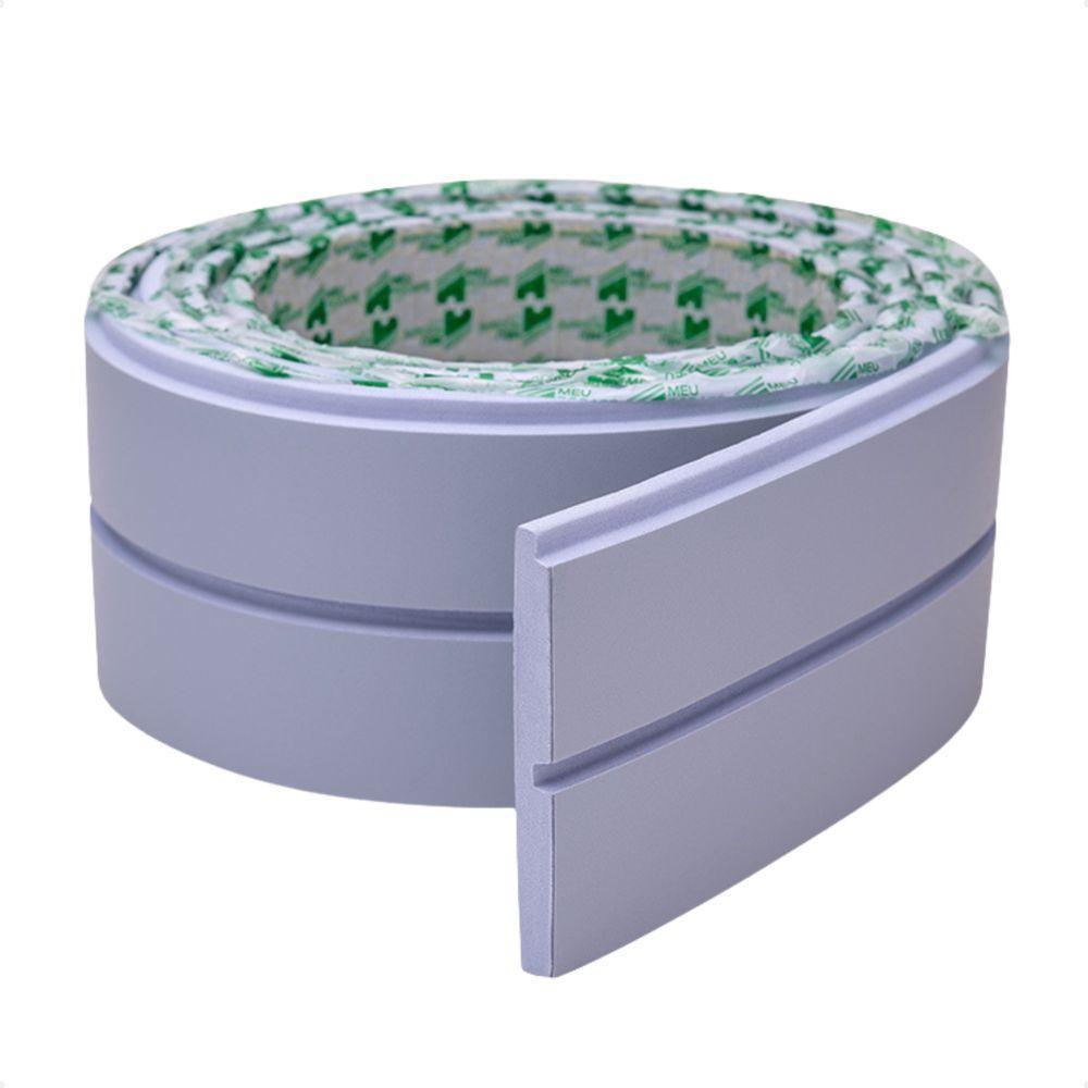 Painel Ripado Laminado De Eva Autocolante Flexível Rolo 10m Azul - 1