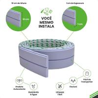 Painel Ripado Laminado De Eva Autocolante Flexível Rolo 10m Azul - 3