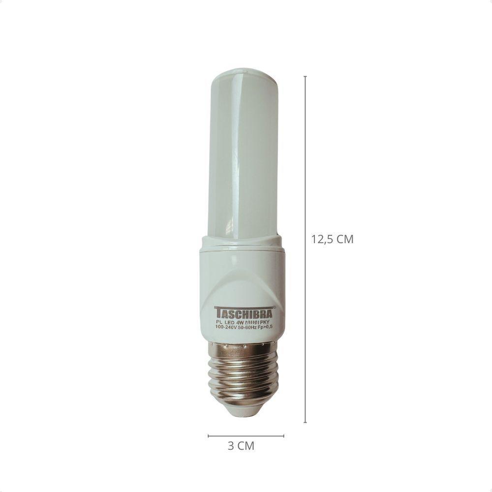Lâmpada Led Pl 4w Rotatória Taschibra E27 Bivolt 3000k Quente - 2