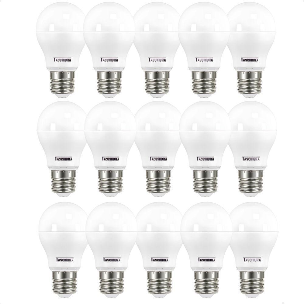 Kit 15 Lâmpadas Led Bolinha Tkl 4,9w Taschibra E27 Bivolt 4000k Neutro - 1