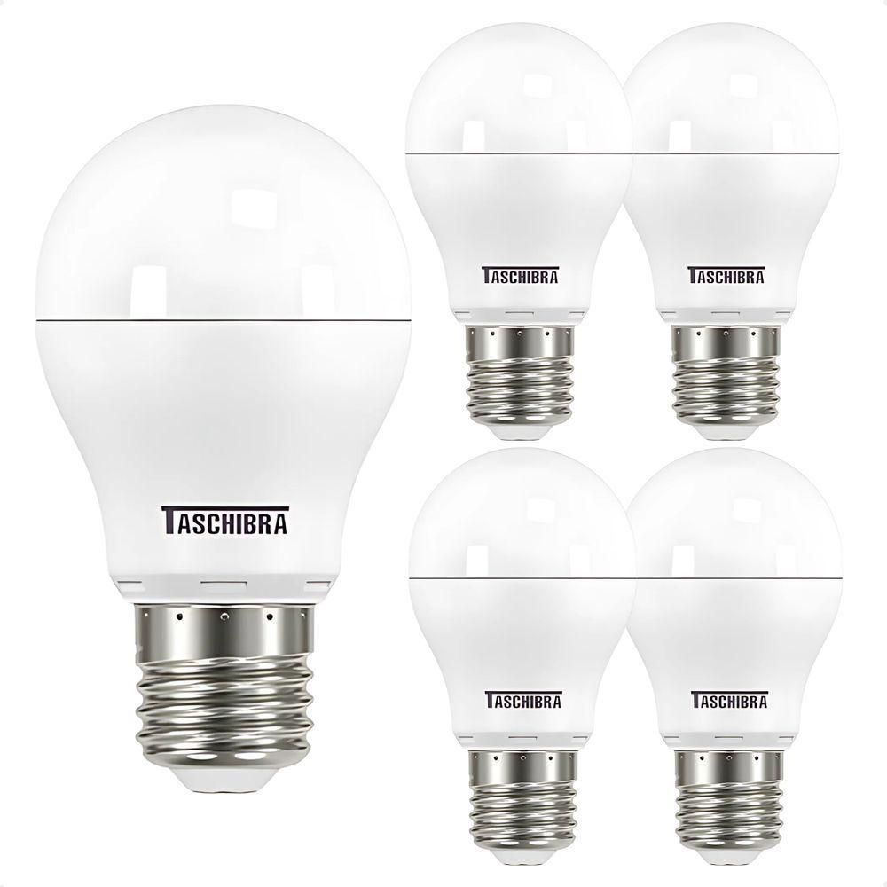 Kit 5 Lâmpadas Led Bolinha Tkl 4,9w Taschibra E27 Bivolt 4000k Neutro - 1