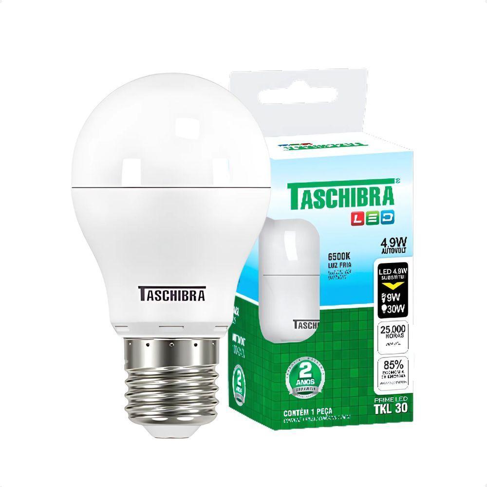 Kit 20 Lâmpadas Led Bolinha Tkl 4,9w Taschibra E27 Bivolt 6500k Frio - 1
