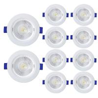 Kit 10 Spot De Led Embutir Slim Par20 Redondo 8w Bivolt 3000k Quente - 1