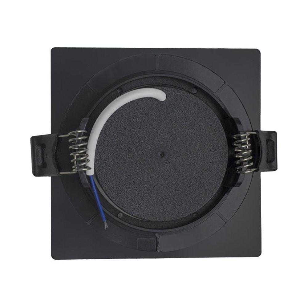 Kit 6 Spot De Led Embutir Slim Mr16 Quadrado 6w Preto Bivolt 3000k Quente - 5