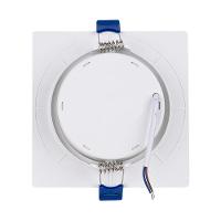 Kit 6 Spot De Led Embutir Slim Mr16 Quadrado 6w Bivolt 3000k Quente