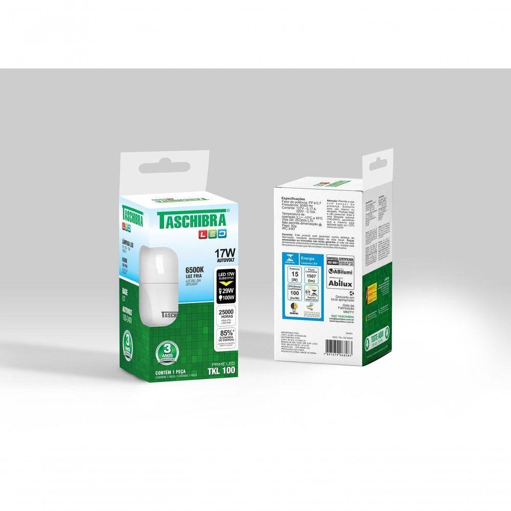 Kit 12 Lâmpadas Led Bulbo Tkl 17w Taschibra E27 Bivolt 6500k Frio - 2