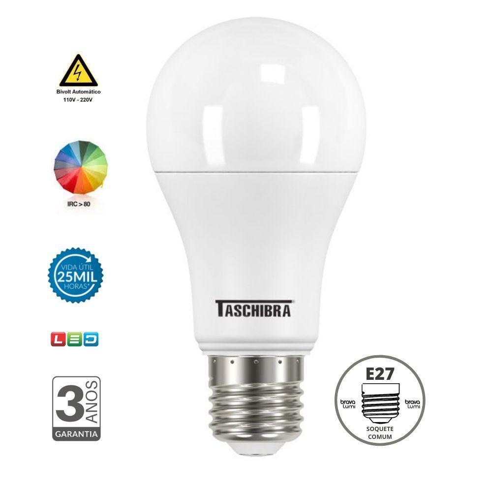 Kit 10 Lâmpadas Led Bulbo Tkl 17w Taschibra E27 Bivolt 6500k Frio - 3