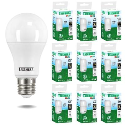 Kit 10 Lâmpadas Led Bulbo Tkl 17w Taschibra E27 Bivolt 6500k Frio
