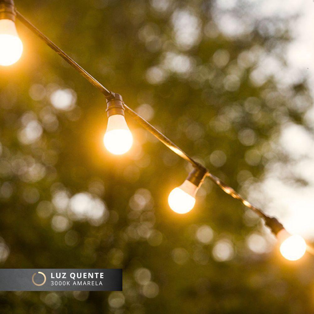 Kit 20 Lâmpadas Led Bulbo Tkl 9w Taschibra E27 Bivolt 3000k Amarelo - 5