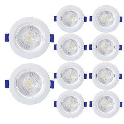 Kit 10 Spot De Led Embutir Slim Par20 Redondo 8w Bivolt 4100k Neutro
