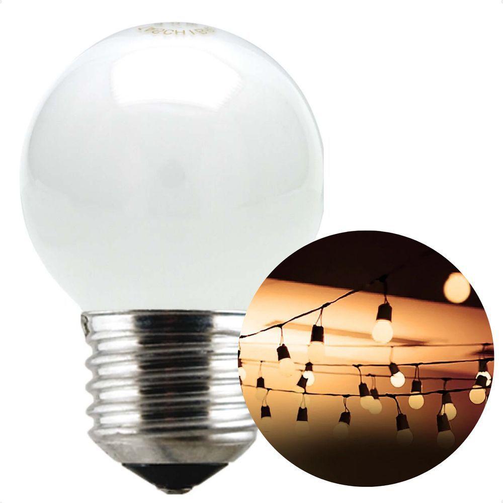 Kit 50 Lâmpadas Incandescente Taschibra Bolinha 40w E27 110v Leitosa - 2