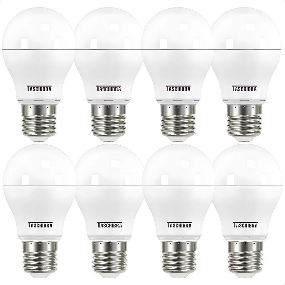 Kit 8 Lâmpadas Led Bulbo Tkl 9w Taschibra E27 Bivolt 4000k Neutro - 1