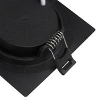 Kit 6 Spot De Led Embutir Slim Par20 Quadrado 8w Preto Bivolt 6500k Frio