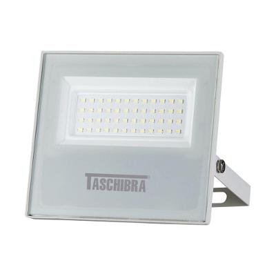 Kit 2 Refletores Taschibra Led Tr Slim 50w Verde Branco Bivolt
