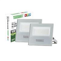 Kit 2 Refletores Taschibra Led Tr Slim 50w Verde Branco Bivolt - 2