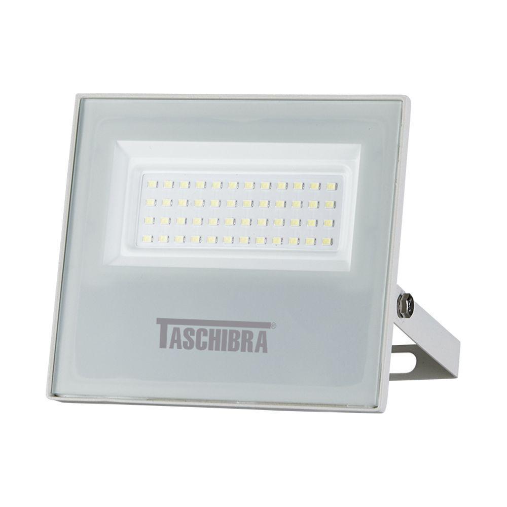 Kit 5 Refletores Taschibra Led Tr Slim 50w Verde Branco Bivolt - 3