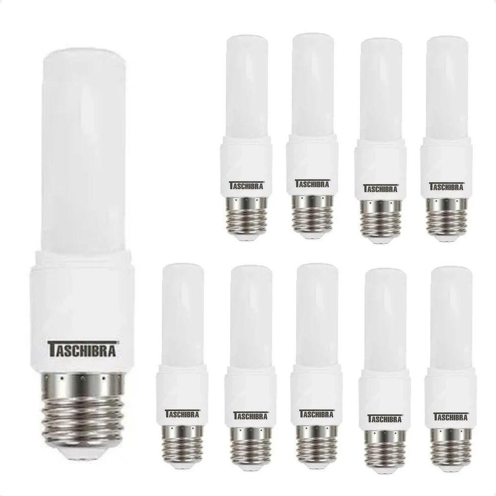 Kit 10 Lâmpada Led Pl 4w Rotatória Taschibra E27 Bivolt 6500k Frio - 2
