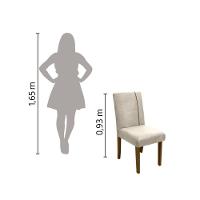 Conjunto de Mesa Sala de Jantar Atenas com 2 Cadeiras Carvalho-Off White-Bege 0,90m Quadrada Dobuê