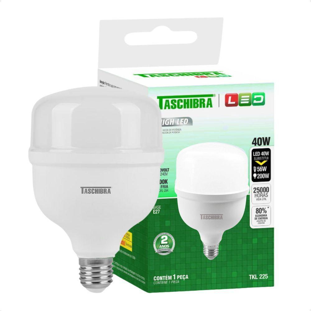 Kit 3 Lâmpadas High Led Tkl 40w Taschibra E27 Bivolt 4000k Neutro - 1