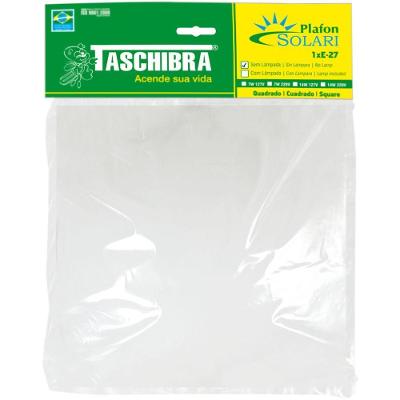 5 Plafon Solari Quadrado Branco Para 1 Lâmpada E27 Bivolt