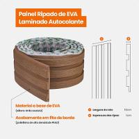 Painel Ripado Laminado De Eva Autocolante Flexível Rolo 5mt Cinamomo