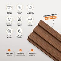 Painel Ripado Laminado De Eva Autocolante Flexível Rolo 5mt Cinamomo - 5