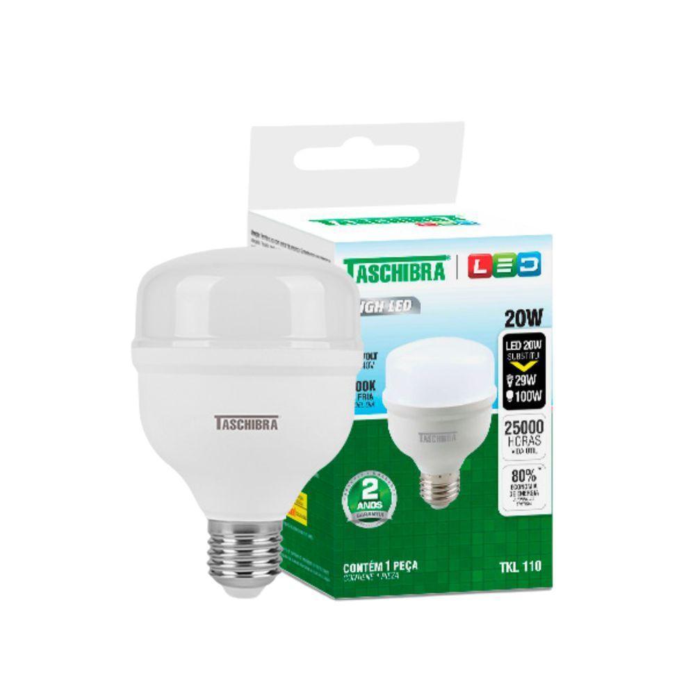 Kit 3 Lâmpadas High Led Tkl 20w Taschibra E27 Bivolt 6500k Frio - 1