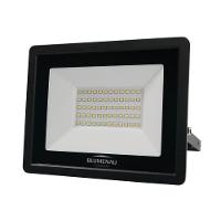 Kit 5 Refletor De Led Slim 50w Prova Dágua Preto Bivolt 6500k Frio - 2