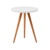 Conjunto Kit Com 3 Mesinhas Lateral De Canto Redonda Branco - Octavio Moveis - 2