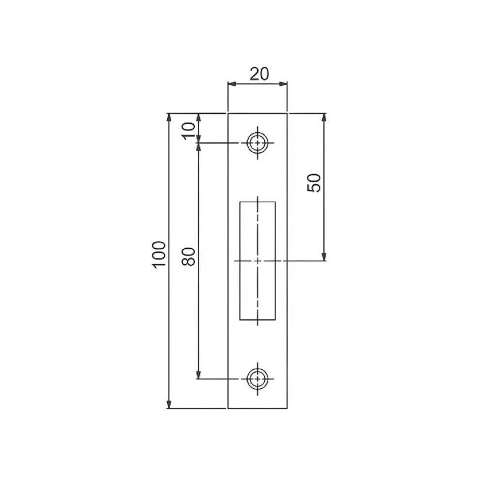 Fechadura Auxiliar Tetra 440cr Cromada - 3f - 3