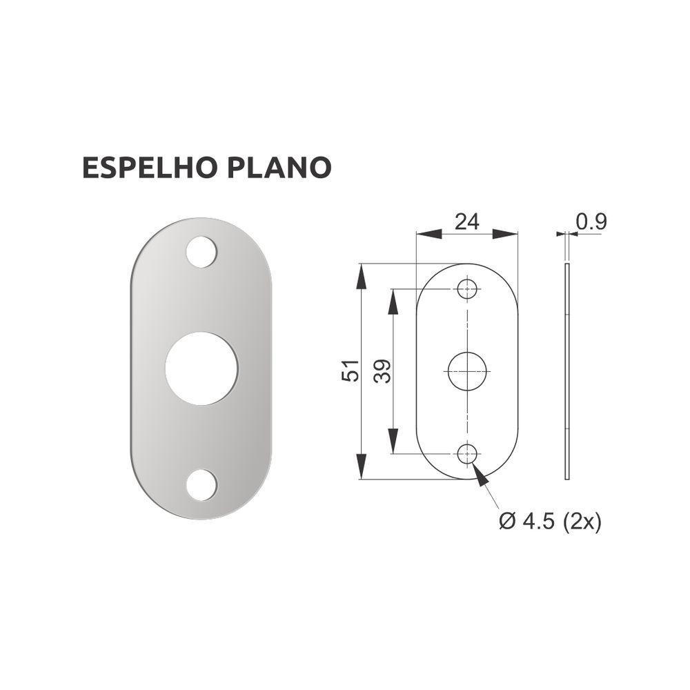 Fechadura Trava Auxiliar Tetra 422 Cromada - 3f - 3