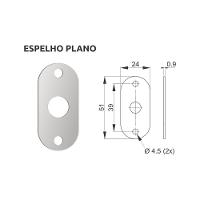 Fechadura Trava Auxiliar Tetra 422 Cromada - 3f - 3