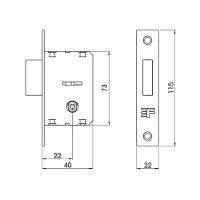 Fechadura Trava Auxiliar Tetra 422 Cromada - 3f