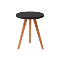 Conjunto Kit Com 3 Mesinhas Lateral De Canto Redonda Preto - Octavio Moveis - 3