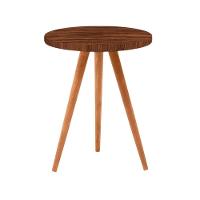 Conjunto Kit Com 3 Mesinhas Lateral De Canto Redonda Pau Ferro - Octavio Moveis - 2