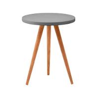 Conjunto Kit Com 3 Mesinhas Lateral De Canto Redonda Cinza - Octavio Moveis - 2