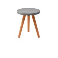 Conjunto Kit Com 3 Mesinhas Lateral De Canto Redonda Cinza - Octavio Moveis - 4