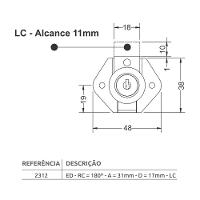Fechadura De Gaveta 31 Mm - 3f
