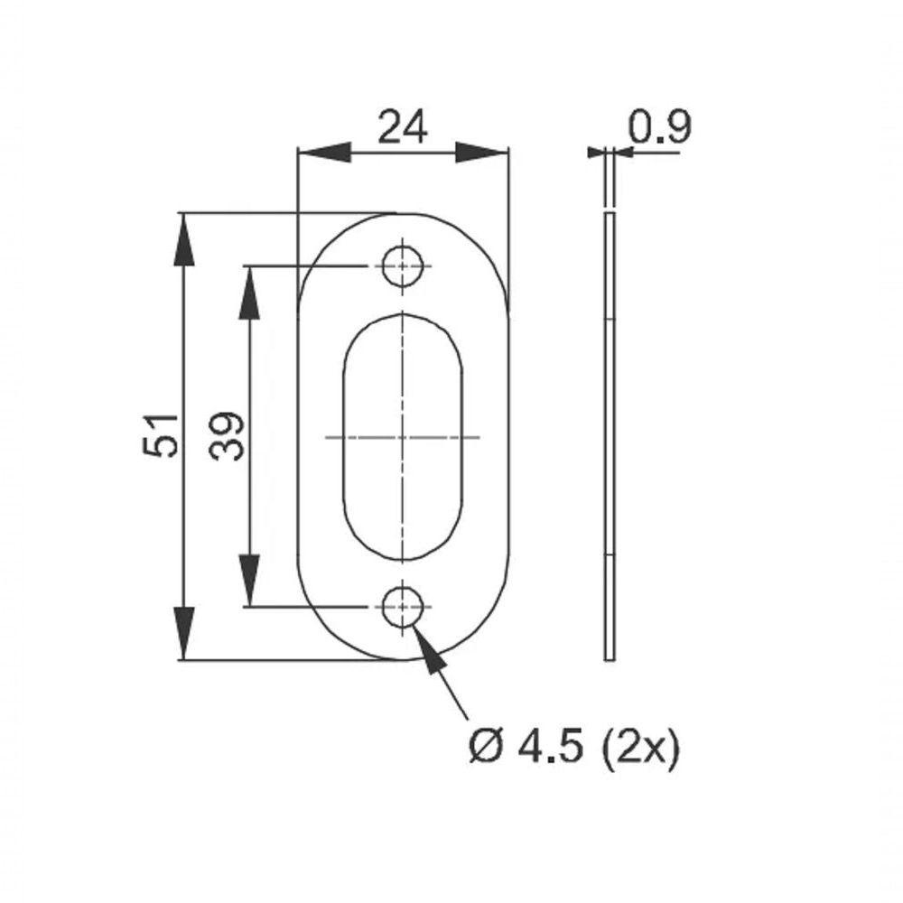 Fechadura Bico De Papagaio 615/50 Cr Cromado - 3f - 3