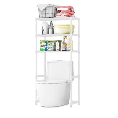 Estante Organizador Banheiro Vaso Sanitario 3 Prateleiras Multiuso Arara Lavanderia Porta Toalha