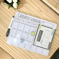Cardapio Semanal Lousa Planejamento Alimentacao Magnetica Planner Dieta Quadro Anotacoes Refeicao - 5