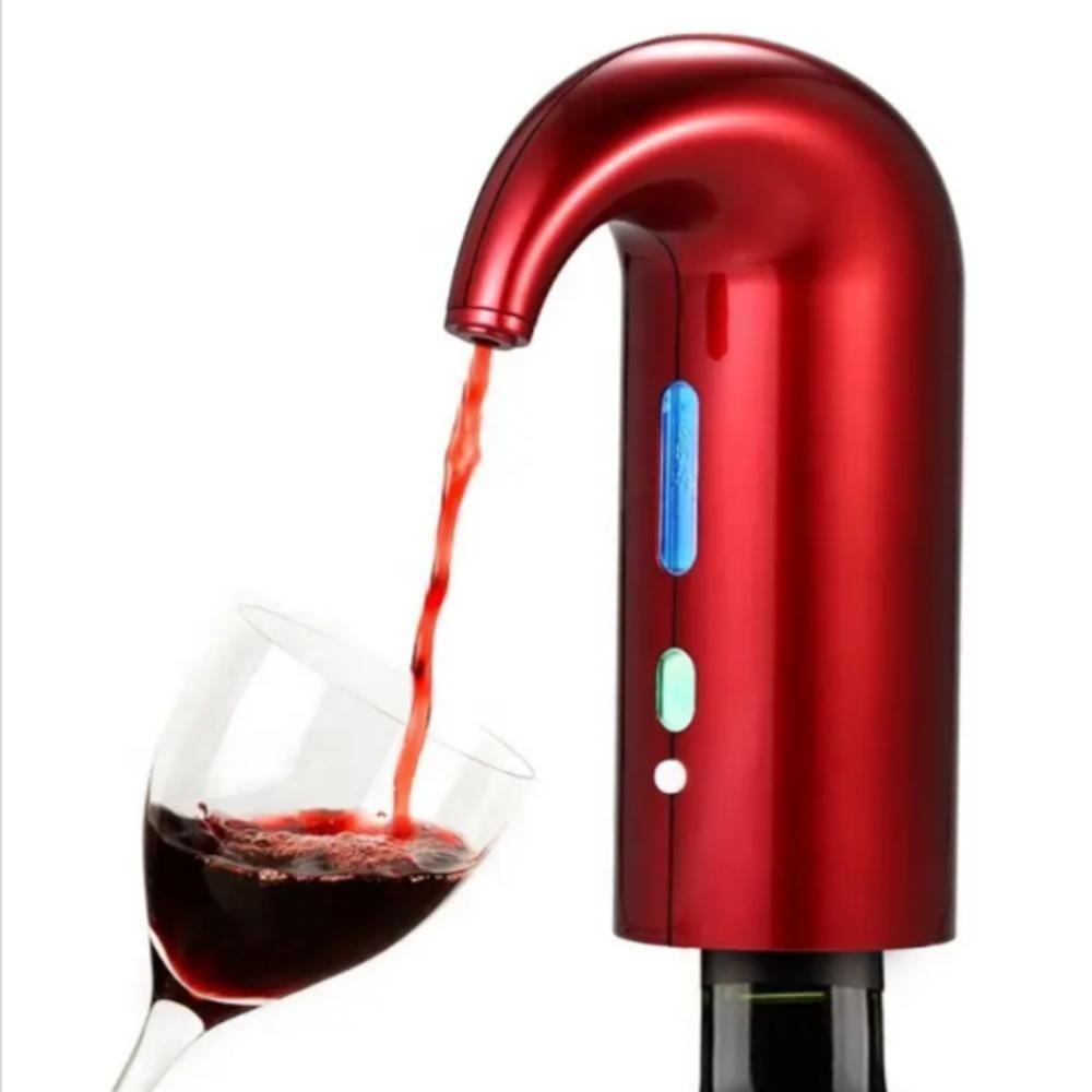 Dispenser Vinho Eletrico Aerador Decantador Automatico Bomba Inox Vermelha Garrafa Inteligente - 8