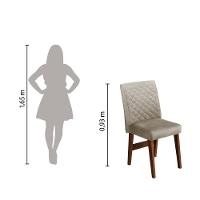 Conjunto De Mesa Sala De Jantar 4 Cadeiras Redonda 1,03m Athenas Cedro/areia Cedro / Off White - 2