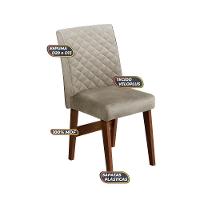 Conjunto De Mesa Sala De Jantar 4 Cadeiras Redonda 1,03m Athenas Cedro/areia Cedro / Off White