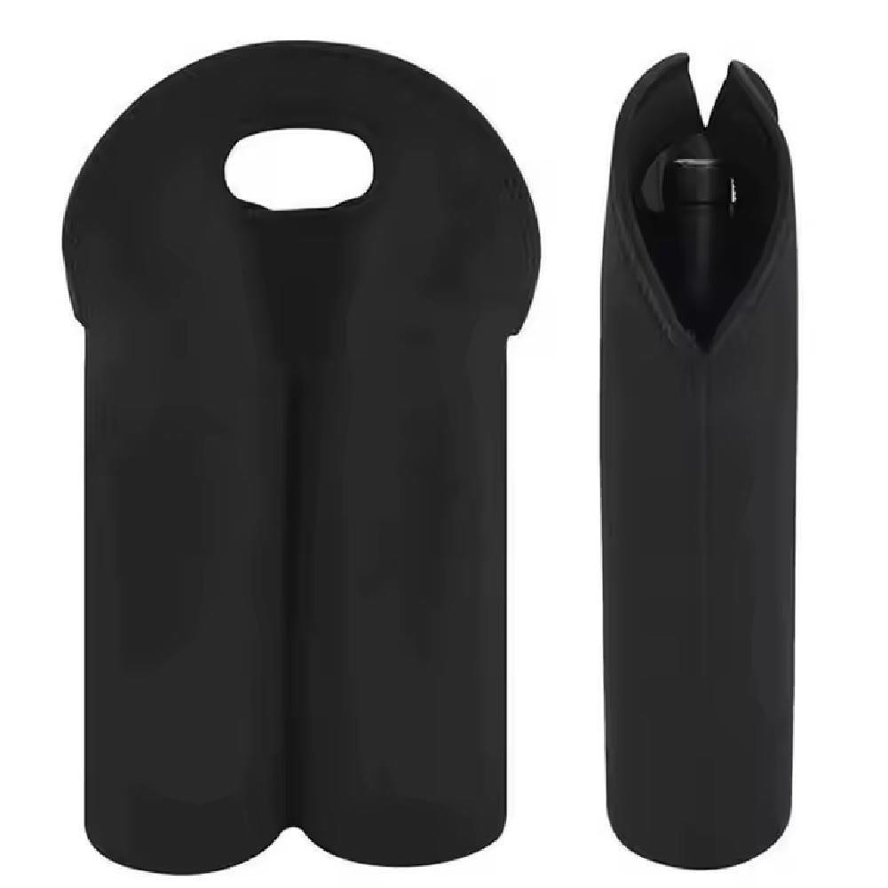 Bolsa Termica 2 Garrafas Porta Vinho Wine Bag Sacola Champanhe Neopreme Acolchoada Portatil Com Alça - 6
